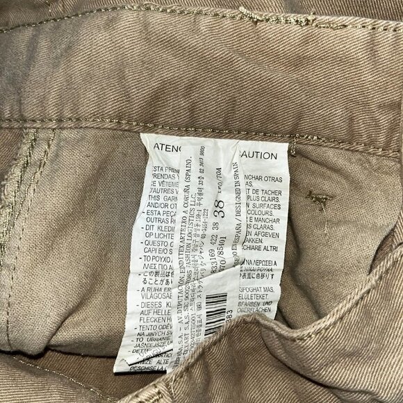 STRADIVARIUS STR STRAIGHT LEG CARGO PANTS - Tan - EUC - Women's EUR 38 = US 6 - Picture 8 of 8